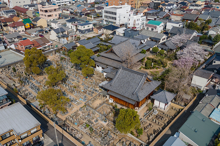 上空から撮影した雲松寺